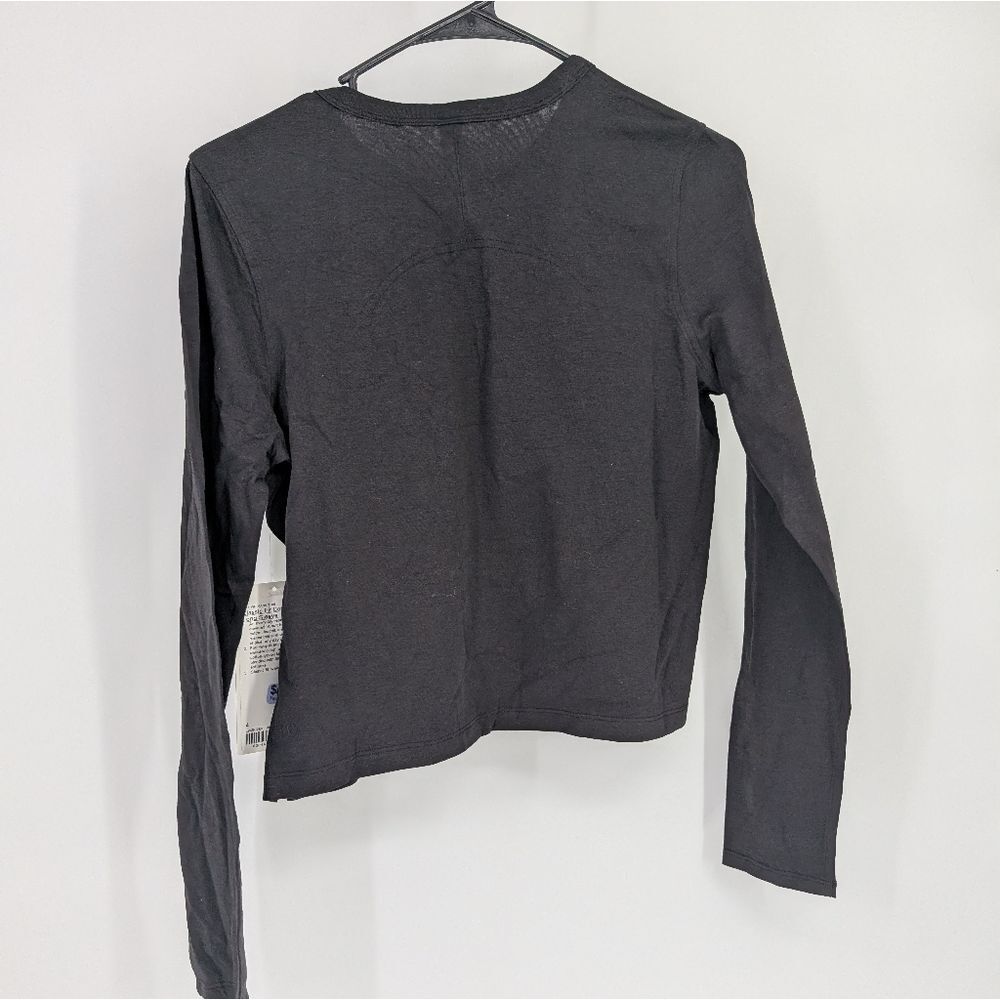 Women's Long Sleeve Black Top - Picture 3 of 5